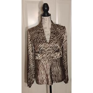 Rafaella Top Women Formal Size 10 Color Brown